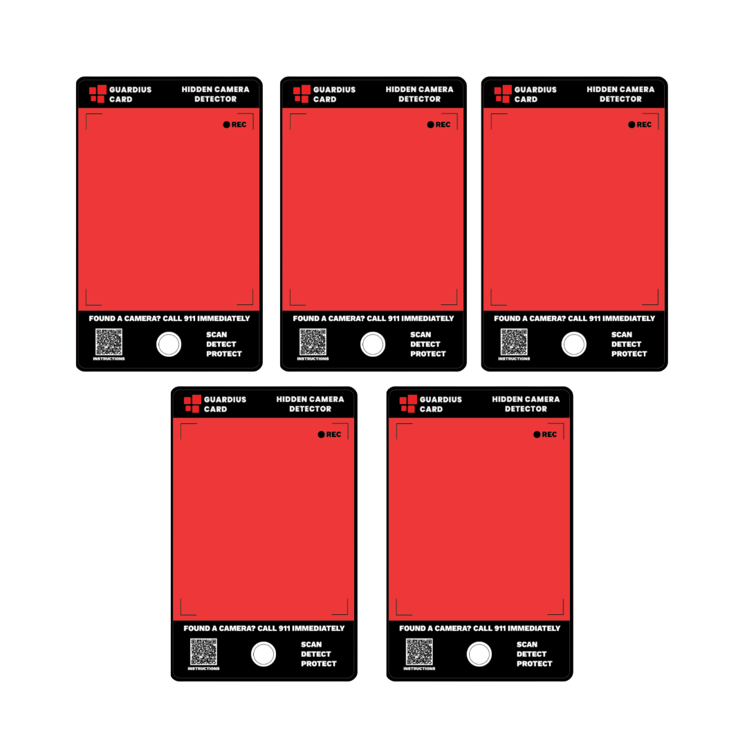 Guardius Card: Hidden Camera Detecting Card (5-Pack)